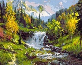 Картина по номерам Paintboy GX 9547 Бурный поток 40x50 см