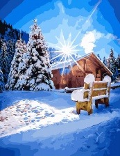 Картина по номерам Paintboy GX 31645 Яркое горное солнце 40x50 см