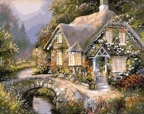 Картина по номерам Paintboy GX 9969 Весенний домик 40x50 см