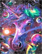 Картина по номерам Paintboy GX 33999 Космический единорог 40x50 см
