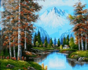 Картина по номерам Paintboy GX 30416 Река в лесу 40x50 см
