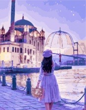 Картина по номерам Paintboy PK 35036 Вечерняя прогулка под зонтом 40x50 см