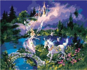 Картина по номерам Paintboy GX 34862 Фея и единорог 40х50 см