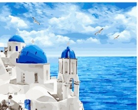 Картина по номерам Paintboy GX 29448 Облака над Санторини 40x50 см