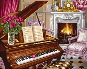 Картина по номерам Paintboy GX 33225 Вечер у камина 40x50 см