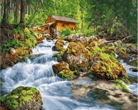 Картина по номерам Paintboy GX 28000 Бурная лесная река 40x50 см