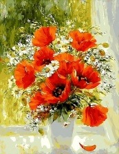 Картина по номерам Paintboy GX 9373 Букет на окне 40x50 см