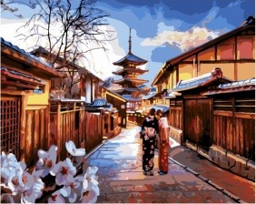 Картина по номерам Paintboy GX 33477 Японская деревенька 40x50 см
