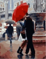 Картина по номерам Paintboy GX 29379 Встреча у фонтана 40x50 см