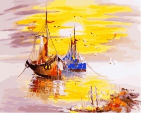 Картина по номерам Paintboy GX 34107 Рыбацкие судна 40x50 см