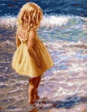 Картина по номерам Paintboy PK 35012 Девочка у моря 40x50 см