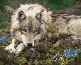 Картина по номерам Paintboy GX 21195 Волчица 40x50 см
