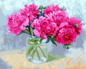 Картина по номерам Paintboy GX 34126 Малиновые пионы 40x50 см
