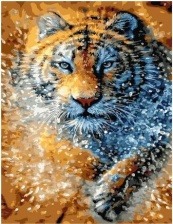 Картина по номерам Paintboy GX 36969 Тигр мчится по воде 40х50 см