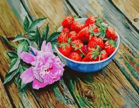Картина по номерам Paintboy GX 29906 Пион и клубника 40x50 см
