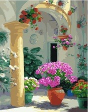 Картина по номерам Paintboy PK 45091 Внутренний дворик 40х50 см