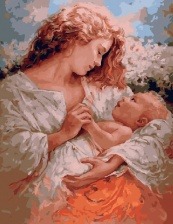 Картина по номерам Paintboy GX 5743 Мама и малыш 40x50 см