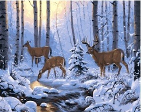Картина по номерам Paintboy PK 16032 (GX 25765) Лесные олени 40x50 см
