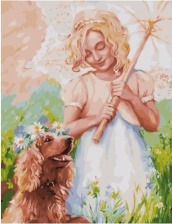 Картина по номерам Paintboy GX 34686 Прогулка с верным другом 40x50 см