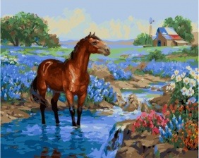 Картина по номерам Paintboy PK 41019 Отдых лошади 40x50 см
