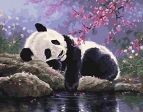 Картина по номерам Paintboy GX 25108 Спящая панда 40x50 см