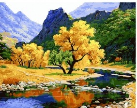 Картина по номерам Paintboy GX 29316 Горный пейзаж 40x50 см