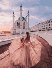 Картина по номерам Paintboy GX 30406 Девушка у мечети 40x50 см
