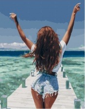 Картина по номерам Paintboy PK 51051 Влюбленная в море 40x50 см