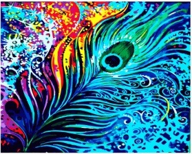 Картина по номерам Paintboy GX 30047 Абстрактное перо 40x50 см