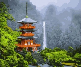 Картина по номерам Paintboy GX 25327 Азиатский водопад 40x50 см