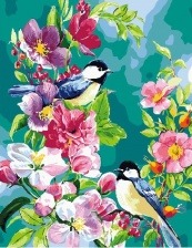 Картина по номерам Paintboy GX 27901 Птицы в цветах 40x50 см