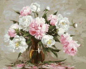 Картина по номерам Paintboy GX 3998 Нежные пионы 40x50 см