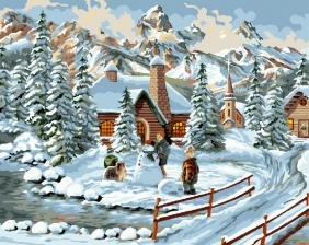 Картина по номерам Paintboy GX 30921 Зима в горах 40x50 см