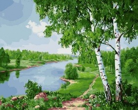 Картина по номерам Paintboy GX 24184 Родные берёзки 40x50 см