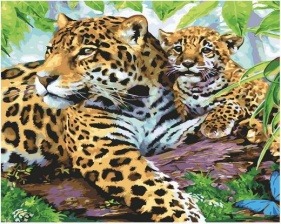 Картина по номерам Paintboy GX 34919 Мама гепард с детенышем 40х50 см