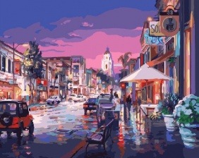 Картина по номерам Paintboy GX 7899 Теплый городской вечер 40x50 см