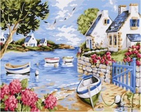 Картина по номерам Paintboy GX 31123 Тихий лодочный причал 40x50 см