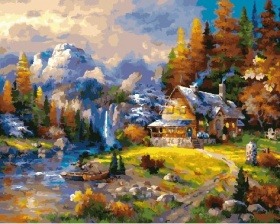 Картина по номерам Paintboy PK 18009 (GX 26600) Домик в горах 40x50 см