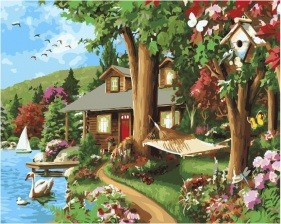 Картина по номерам Paintboy GX 33481 Уютное место у озера 40x50 см