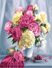 Картина по номерам Paintboy GX 26464 Пышность пионов 40x50 см