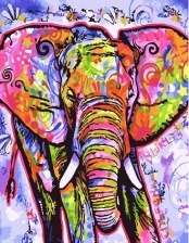 Картина по номерам Paintboy GX 26951 Красочный слон 40x50 см