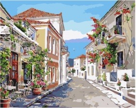 Картина по номерам Paintboy PK 41089 Пустынное утро в южных переулках 40x50 см