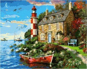 Картина по номерам Paintboy GX 34029 Дом смотрителя маяка 40x50 см