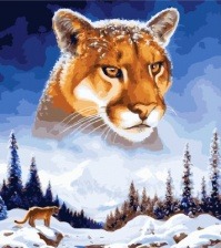 Картина по номерам Paintboy PK 38014 Снежная пума 40x50 см