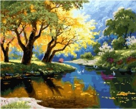 Картина по номерам Paintboy GX 24371 Солнечный пруд 40x50 см