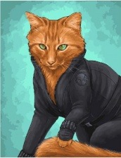 Картина по номерам Paintboy GX 27634 Бойцовый кот 40x50 см