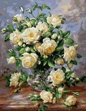 Картина по номерам Paintboy G 439 Белые розы 40x50 см