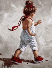 Картина по номерам Paintboy GX 9243 Девочка в белом комбинезоне 40x50 см