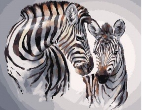 Картина по номерам Paintboy GX 28426 Зебры 40x50 см
