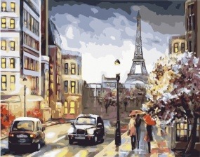 Картина по номерам Paintboy GX 32246 Парижская вечерняя улица 40x50 см